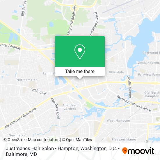Mapa de Justmanes Hair Salon - Hampton