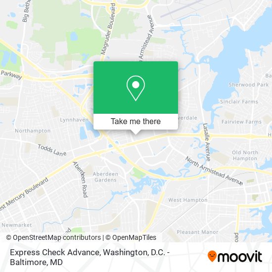 Express Check Advance map