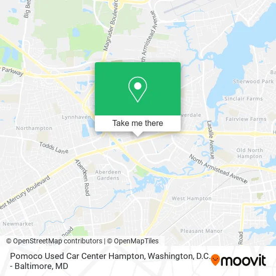 Pomoco Used Car Center Hampton map