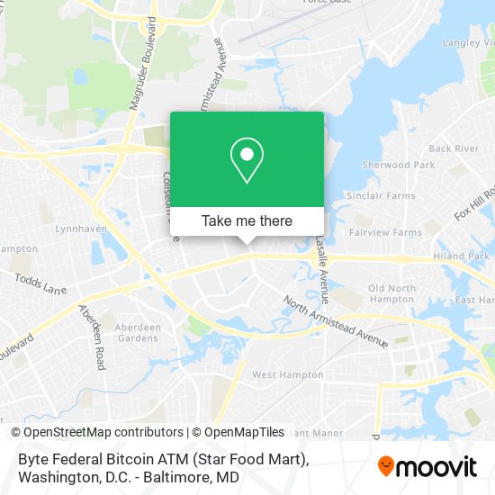 Mapa de Byte Federal Bitcoin ATM (Star Food Mart)