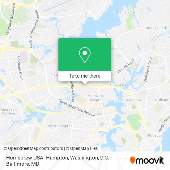 Mapa de Homebrew USA -Hampton