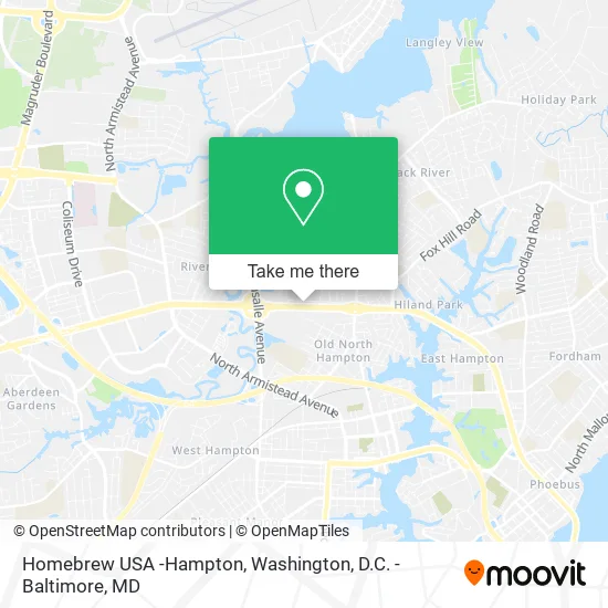 Homebrew USA -Hampton map