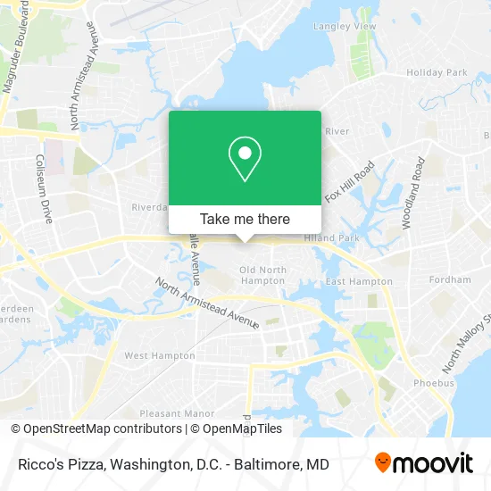 Ricco's Pizza map