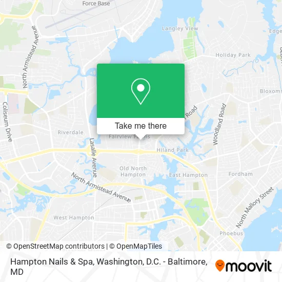 Hampton Nails & Spa map