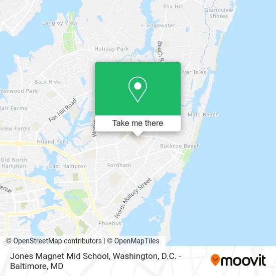 Jones Magnet Mid School map