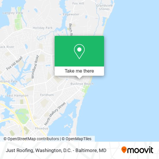 Just Roofing map