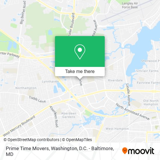 Prime Time Movers map