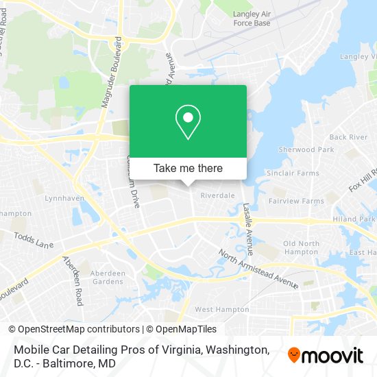 Mobile Car Detailing Pros of Virginia map