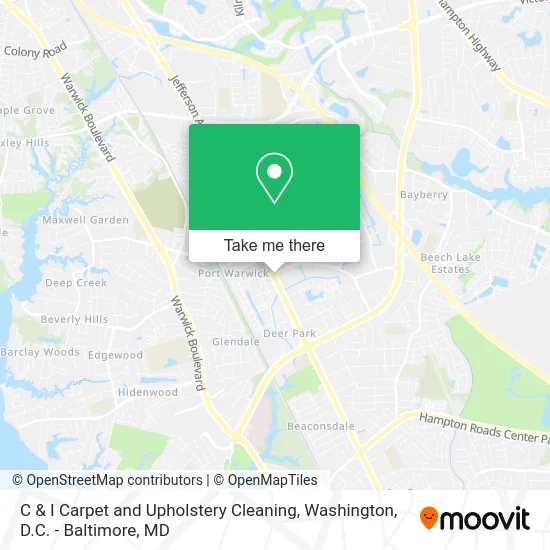 C & I Carpet and Upholstery Cleaning map