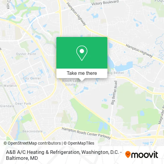 A&B A / C Heating & Refrigeration map