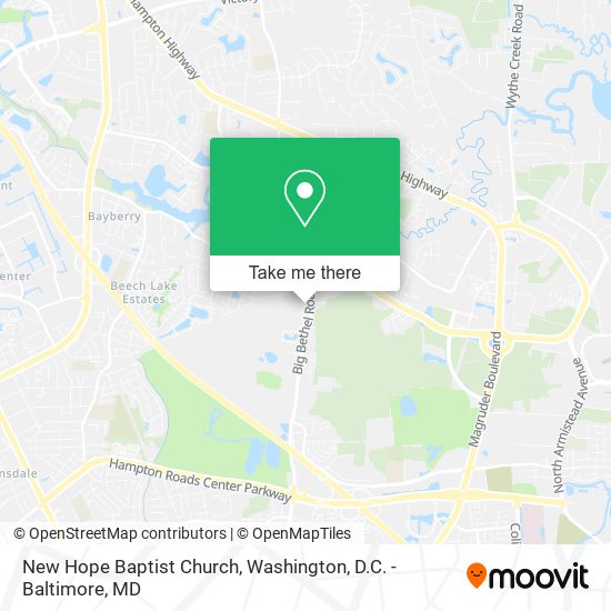New Hope Baptist Church map