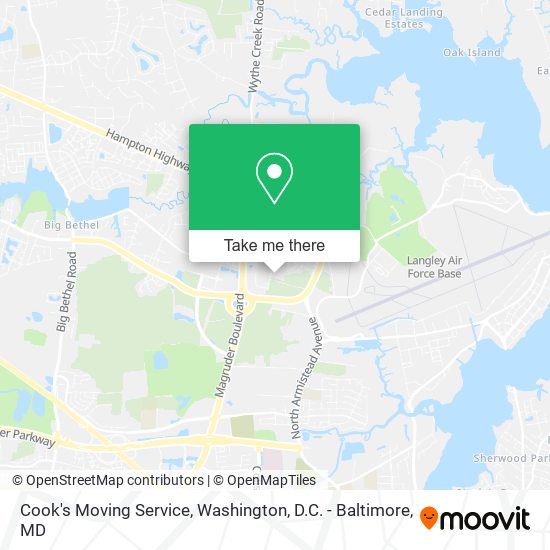 Mapa de Cook's Moving Service