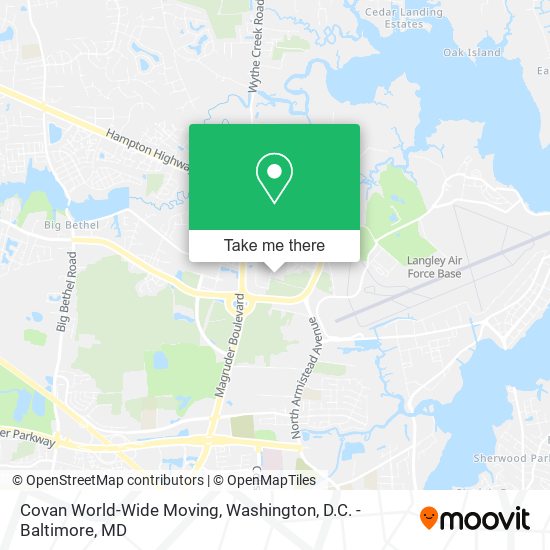 Mapa de Covan World-Wide Moving