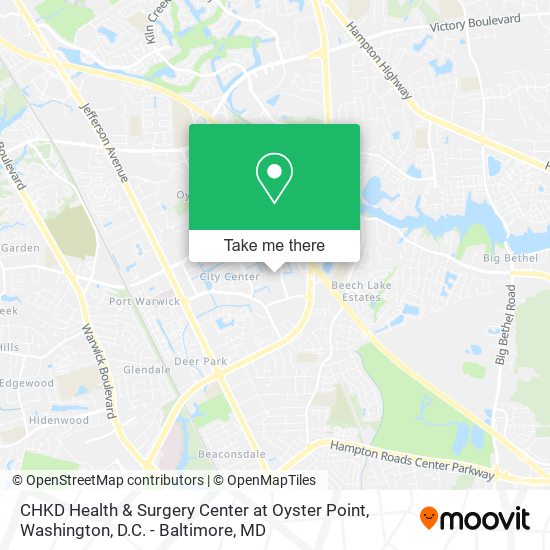 CHKD Health & Surgery Center at Oyster Point map