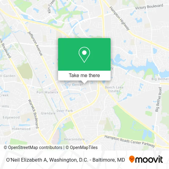 O'Neil Elizabeth A map