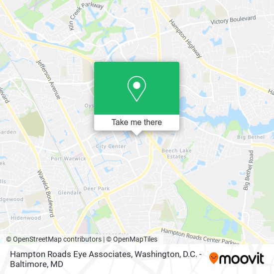 Mapa de Hampton Roads Eye Associates