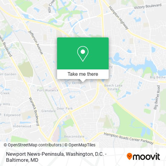 Newport News-Peninsula map