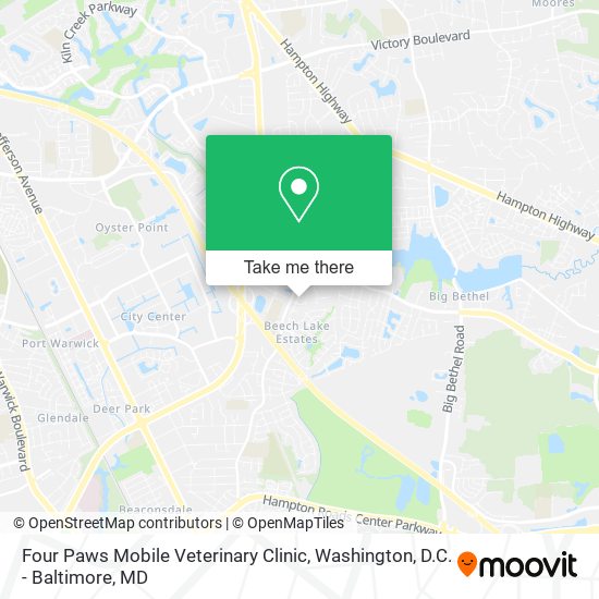Four Paws Mobile Veterinary Clinic map