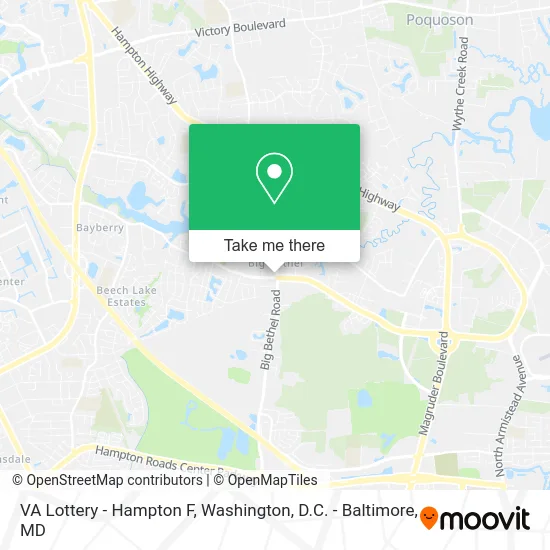 VA Lottery - Hampton F map
