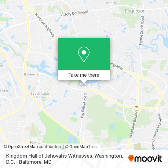 Kingdom Hall of Jehovah's Witnesses map