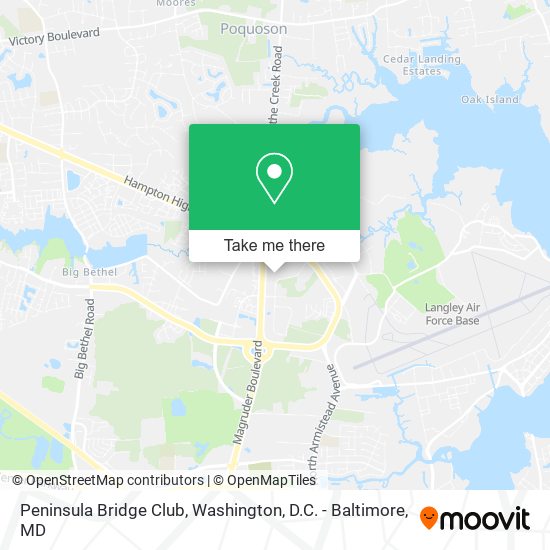 Peninsula Bridge Club map