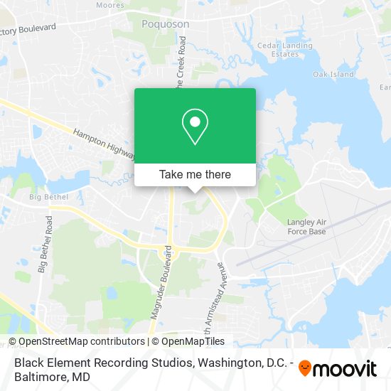 Mapa de Black Element Recording Studios