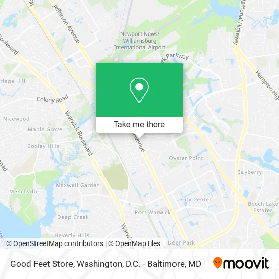 Good Feet Store map