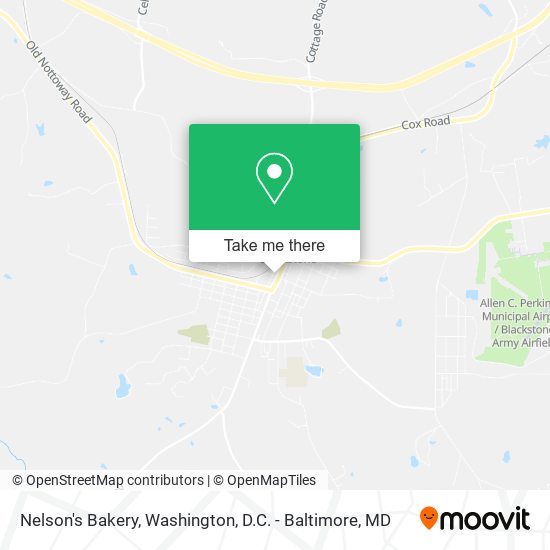 Nelson's Bakery map