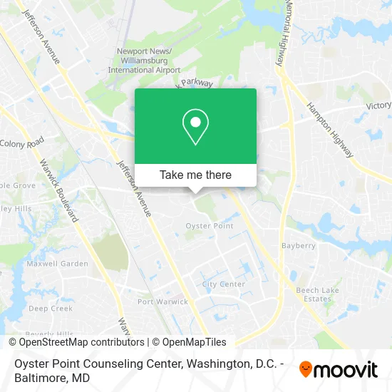 Oyster Point Counseling Center map