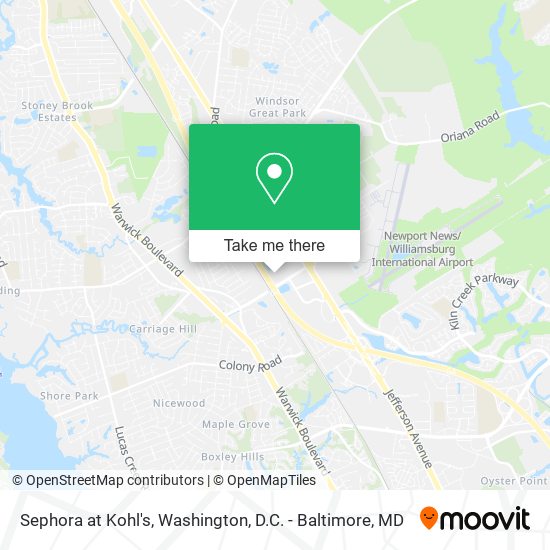 Sephora at Kohl's map