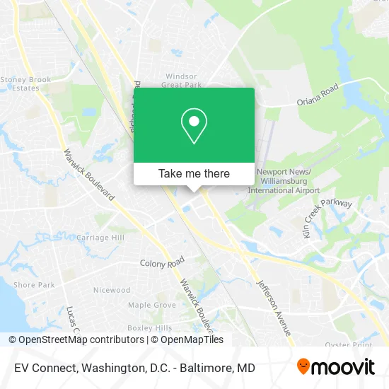 EV Connect map