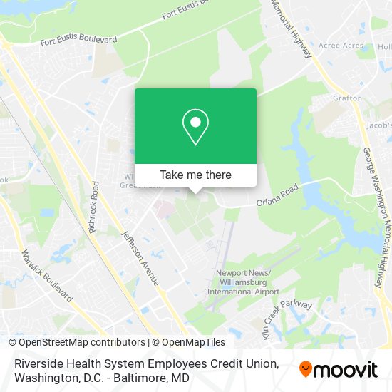Mapa de Riverside Health System Employees Credit Union