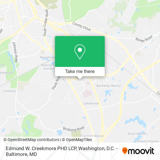 Mapa de Edmund W. Creekmore PHD LCP