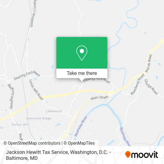 Jackson Hewitt Tax Service map