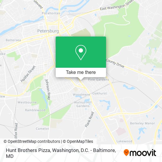 Hunt Brothers Pizza map