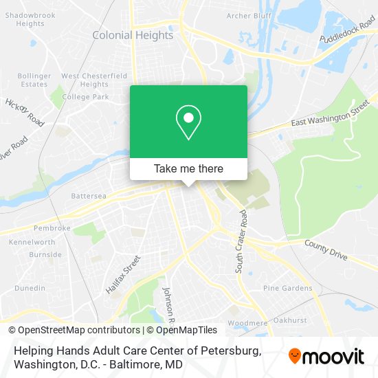 Helping Hands Adult Care Center of Petersburg map