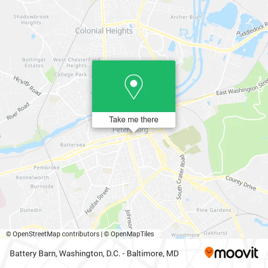 Battery Barn map