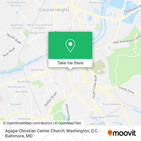 Agape Christian Center Church map