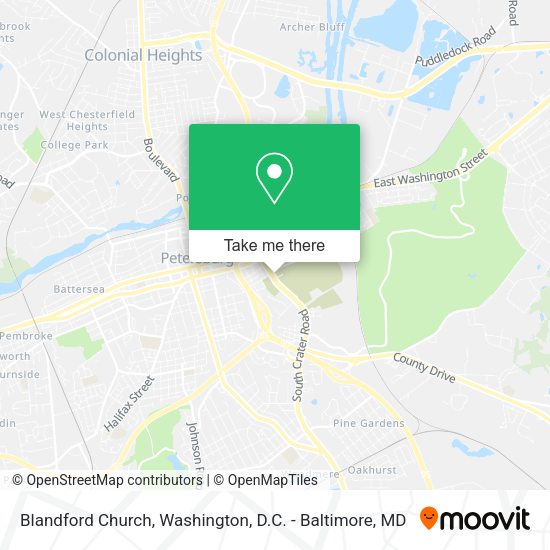 Blandford Church map