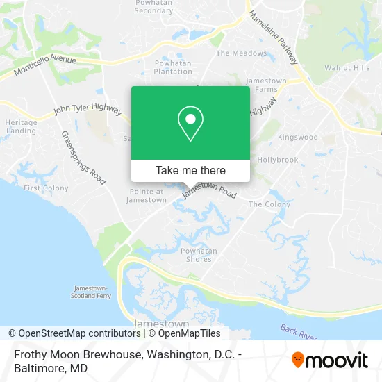 Frothy Moon Brewhouse map