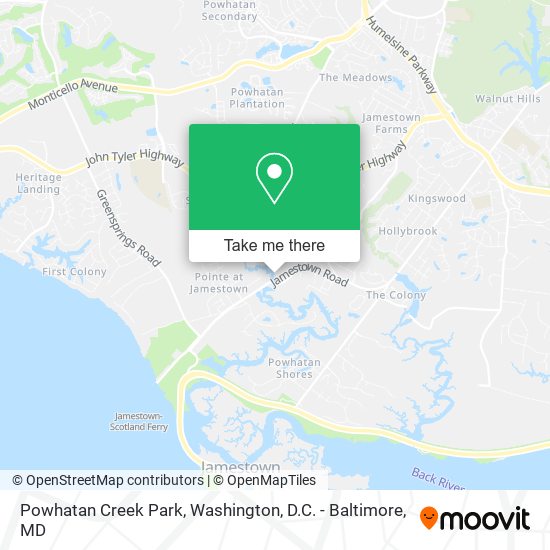 Powhatan Creek Park map