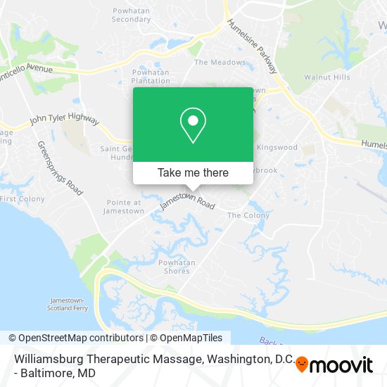 Williamsburg Therapeutic Massage map
