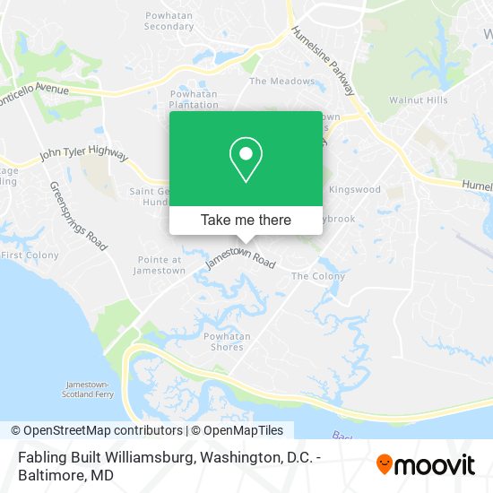 Fabling Built Williamsburg map