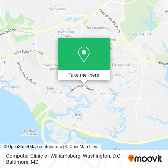Computer Clinic of Williamsburg map