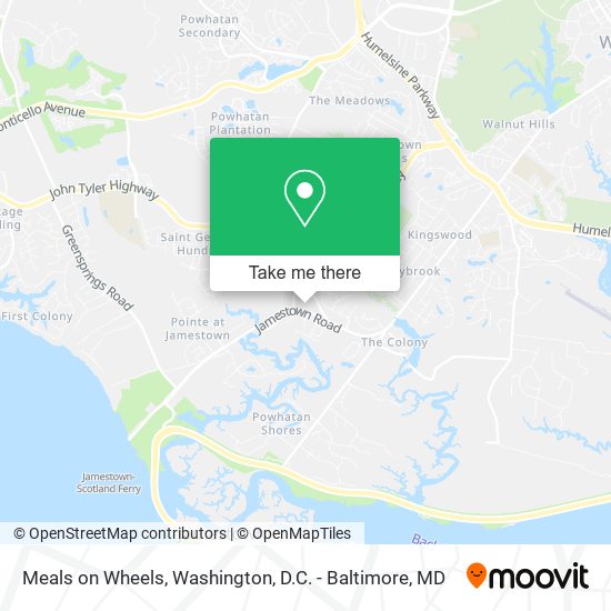 Mapa de Meals on Wheels