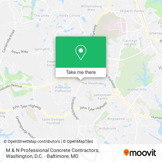 M & N Professional Concrete Contractors map