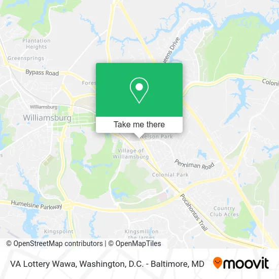 VA Lottery Wawa map