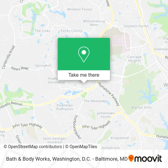 Bath & Body Works map