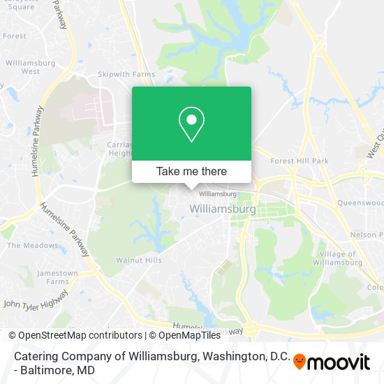 Mapa de Catering Company of Williamsburg