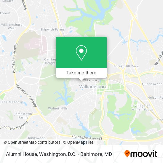 Alumni House map